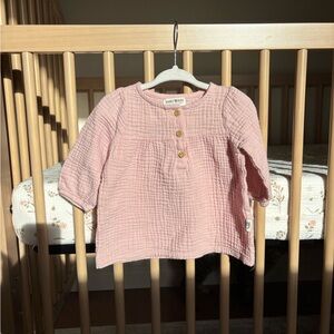 Soft Pink Kids Button-Up Shirt
